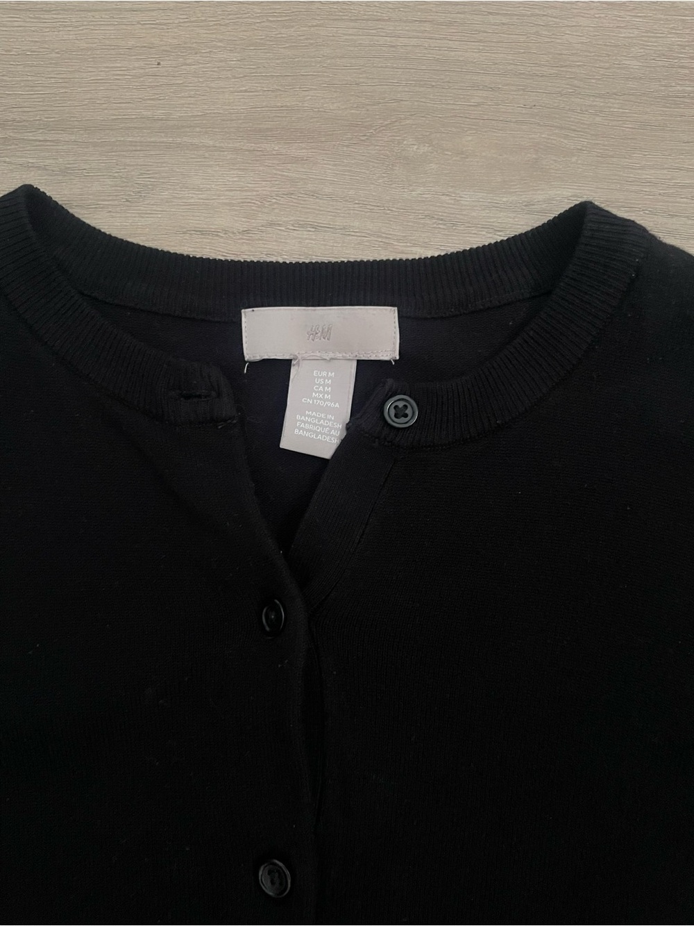 Classic Black Button-Front Women's Cardigan Sweater - Picture 4 of 6
